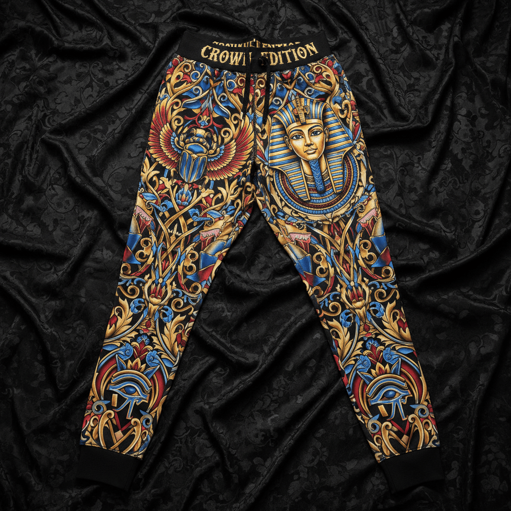 TITAN Crown Edition Tattoo Art Egyptian Pharaoh Joggers Women's Athletic Bottoms