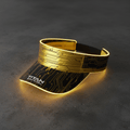 TITAN Cyber Gold Crown Athletic Visor flat lay