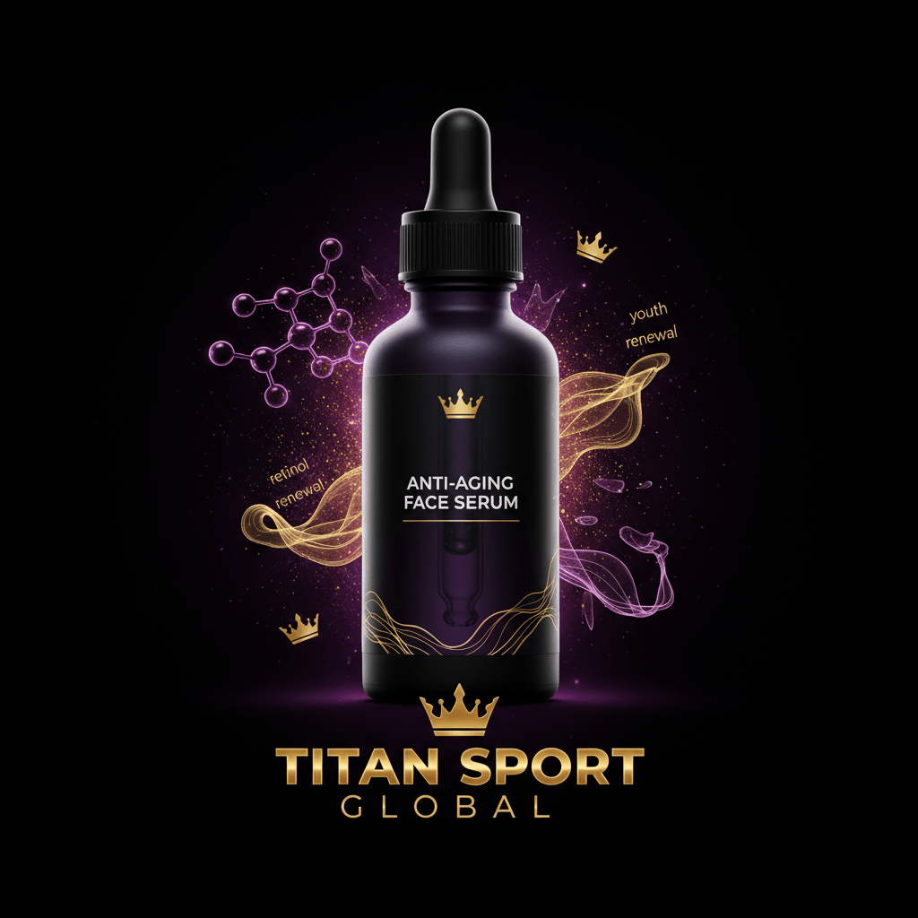 TITAN SPORT GLOBAL anti-aging face serum dropper bottle