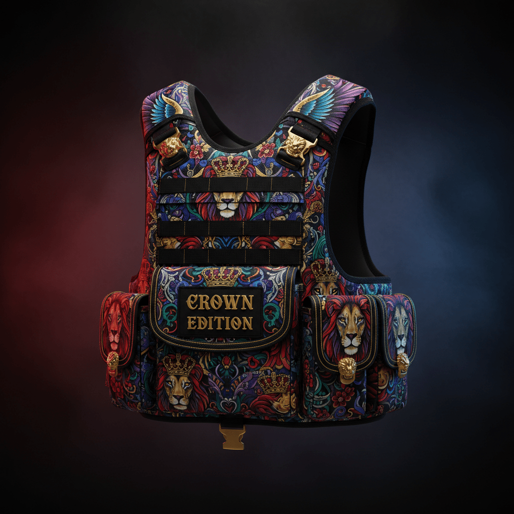 TITAN Crown Edition Adjustable Weighted Vest — Crown Edition matte black and gold