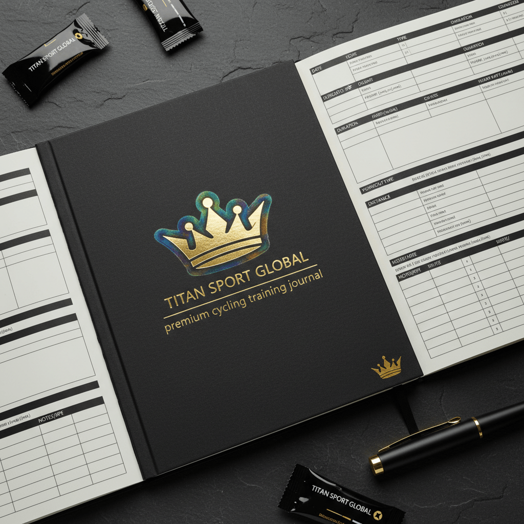 TITAN Crown Edition Cycling Training Journal Matte Black Gold