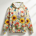 TITAN Women's Performance Hoodie — Wildflower Meadow vibrant floral design