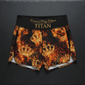 TITAN Women's Tiger Flame Crown Athletic Shorts — Apex Queen SWAG Edition