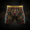 TITAN Plus Men's Ares War God Compression Shorts — Spiritual Crown Edition sizes 1X–5X