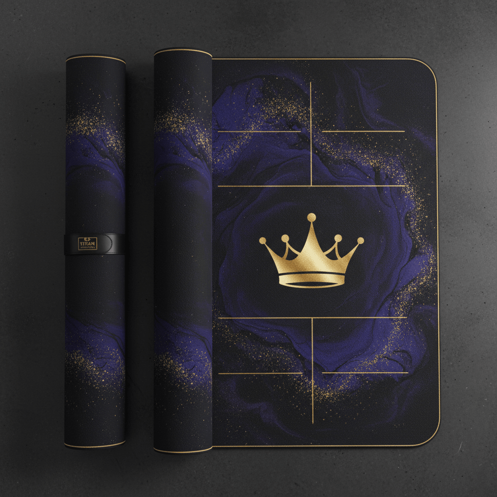 TITAN Yoga Mat Galaxy Crown Edition flat lay