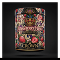 TITAN Whey Protein Isolate Strawberry Cream — Crown Edition bold tattoo-style artwork