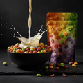 TITAN Protein Cereal – Fruity Pebbles Style, premium product photography