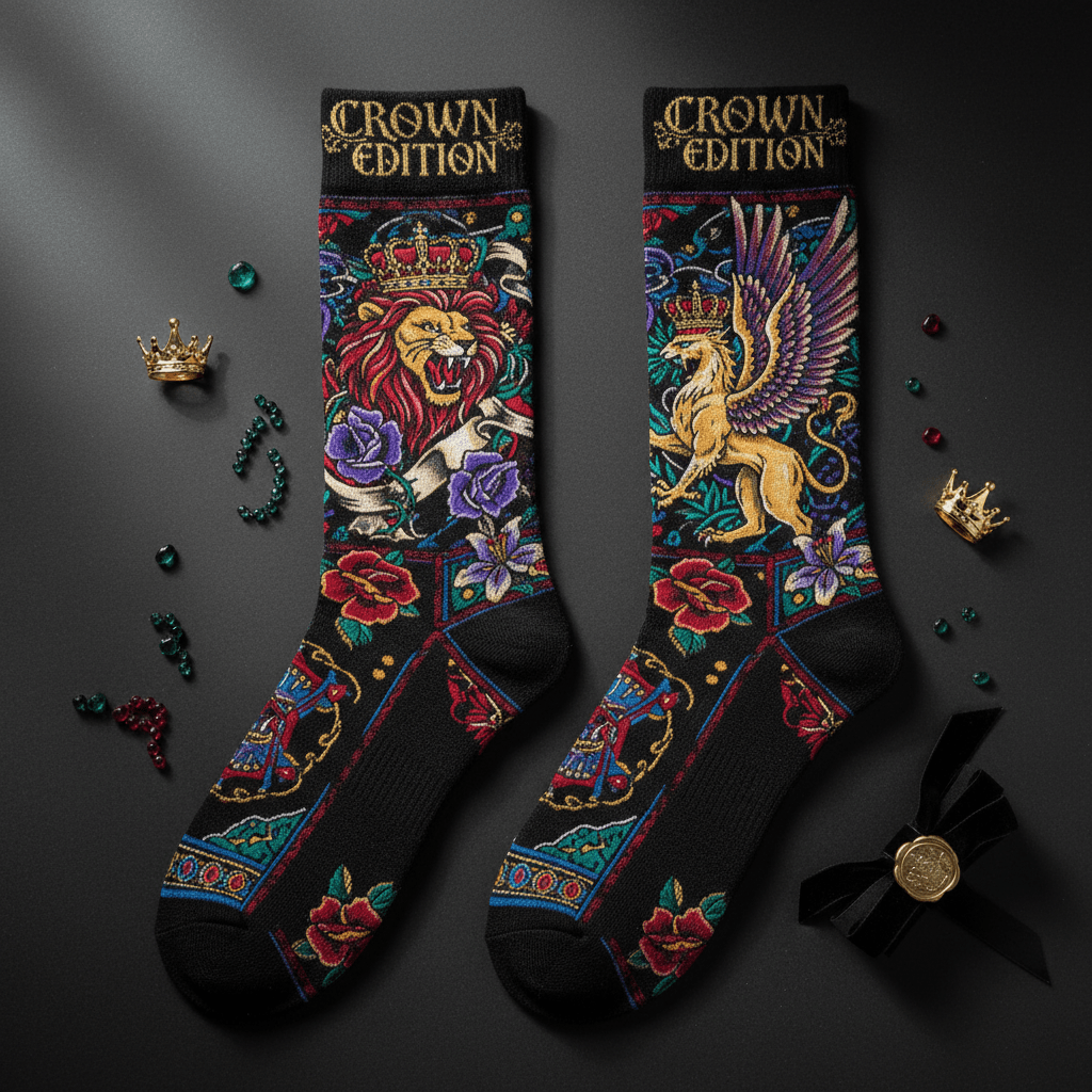 TITAN Crown Edition Tattoo Art Ski & Snowboard Socks