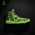 TITAN Luxury Sneaker — Cactus Tattoo Electric Lime Crown Edition