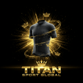 TITAN SPORT GLOBAL cycling jersey with gold crown branding on dark background