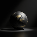 TITAN Handball Blackout Crown — matte black with gold crown logo