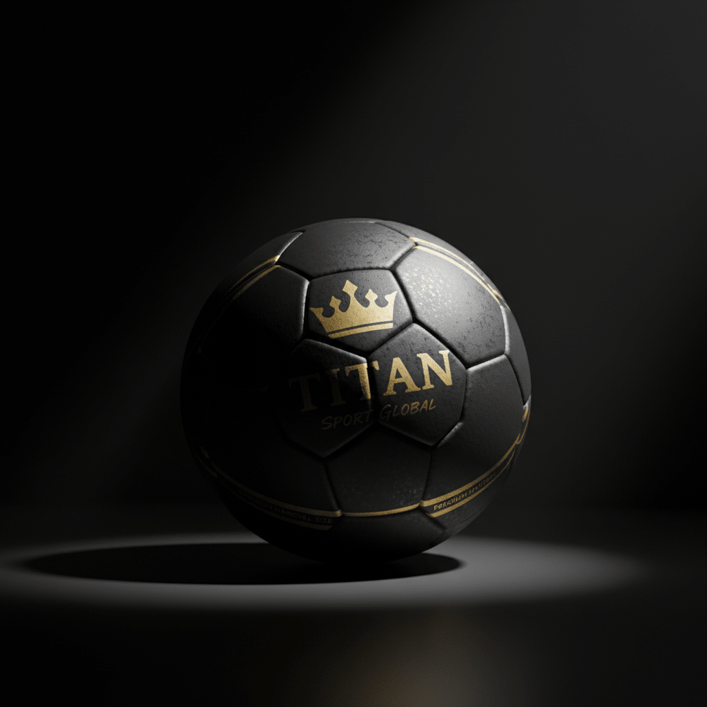 TITAN Handball Blackout Crown — matte black with gold crown logo