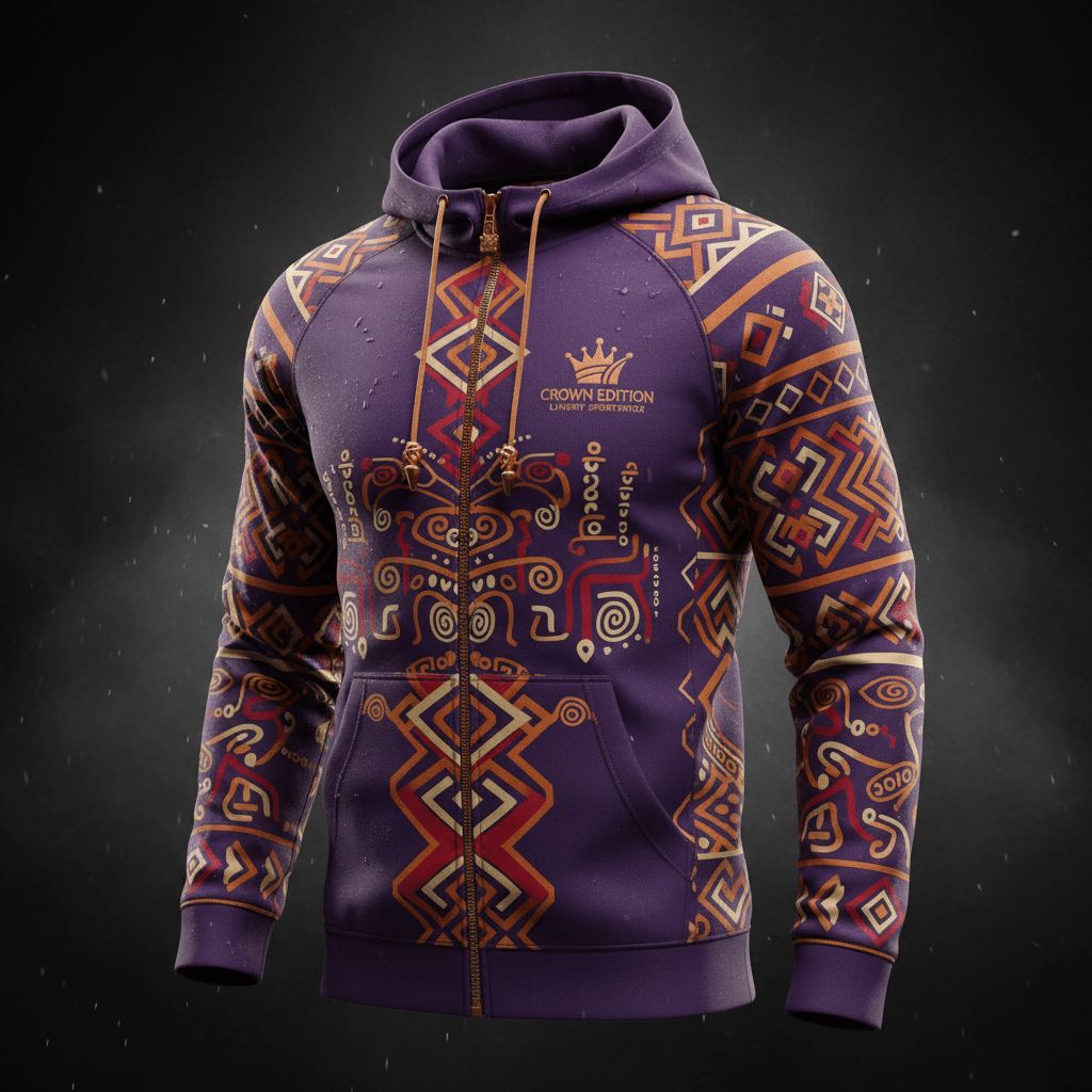 TITAN Congolese Luba Kingdom Zip-Up Hoodie — Lukasa Edition