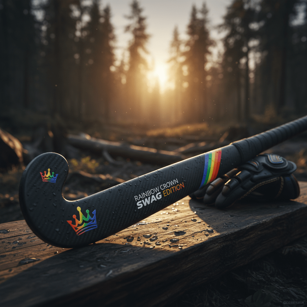 TITAN Off-Grid Field Hockey Stick Rainbow Crown SWAG Edition