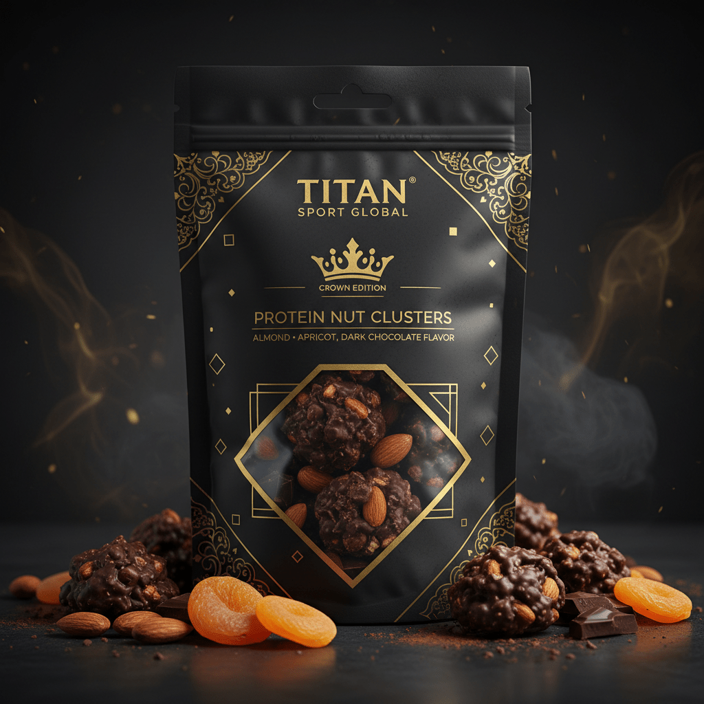 Crown High-Protein Dark Chocolate Apricot Almond Clusters