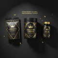 TITAN Pre-Workout Stack — Volcanic Crown Pre-Workout, Aurora Burst Energy Drink Mix & Focus Caps flat lay