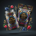 TITAN Overnight Oats Kit Vanilla Berry — Crown Edition bold tattoo-style artwork