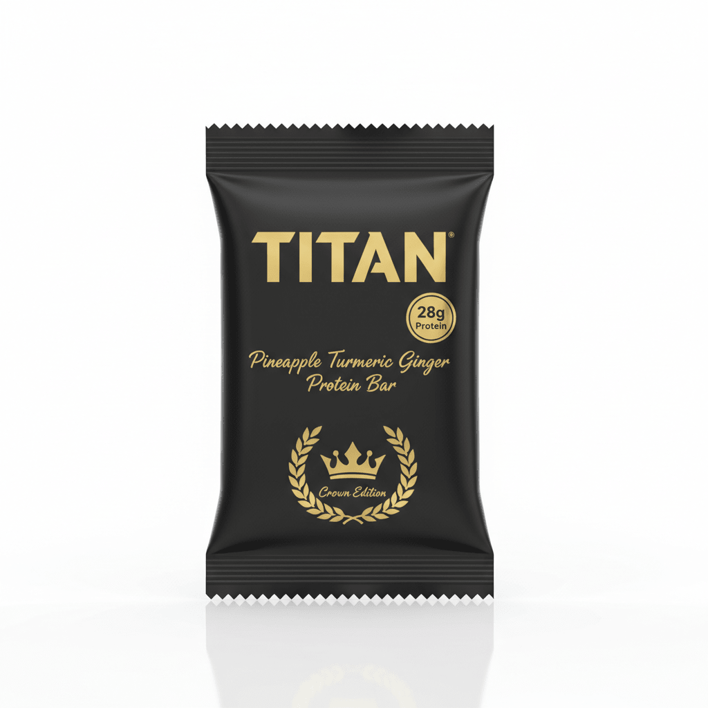 TITAN Pineapple Turmeric Ginger Protein Bar Crown Edition packaging