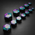 TITAN Dumbbell Set Aurora Crown Edition flat lay