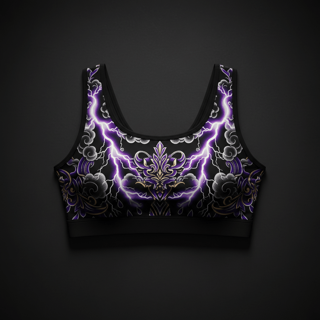 TITAN Crown Edition Women's Sports Bra — Violet Storm
