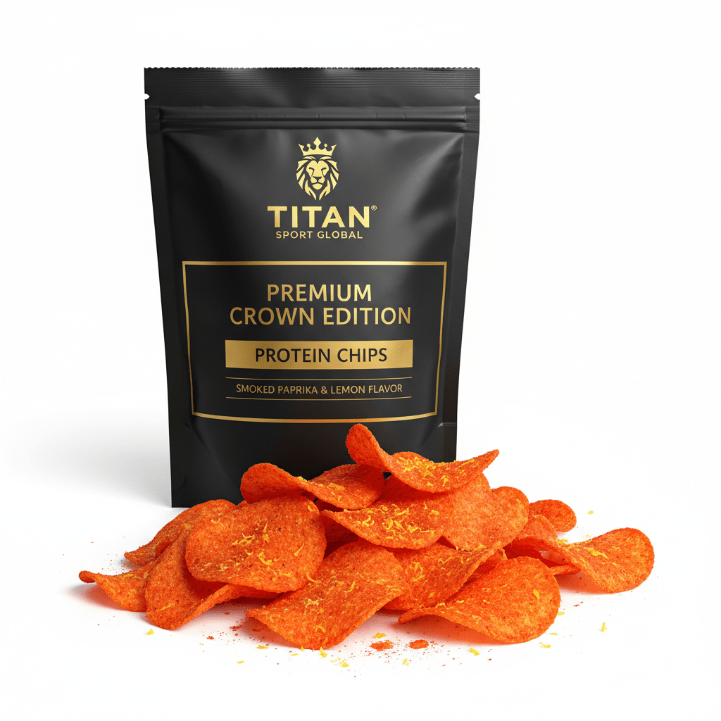 Crown Edition Smoked Paprika Lemon Protein Chips — matte black Crown Edition pouch