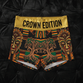 TITAN Crown Edition Tattoo Art African Tribal Shorts Women's Athletic Bottoms