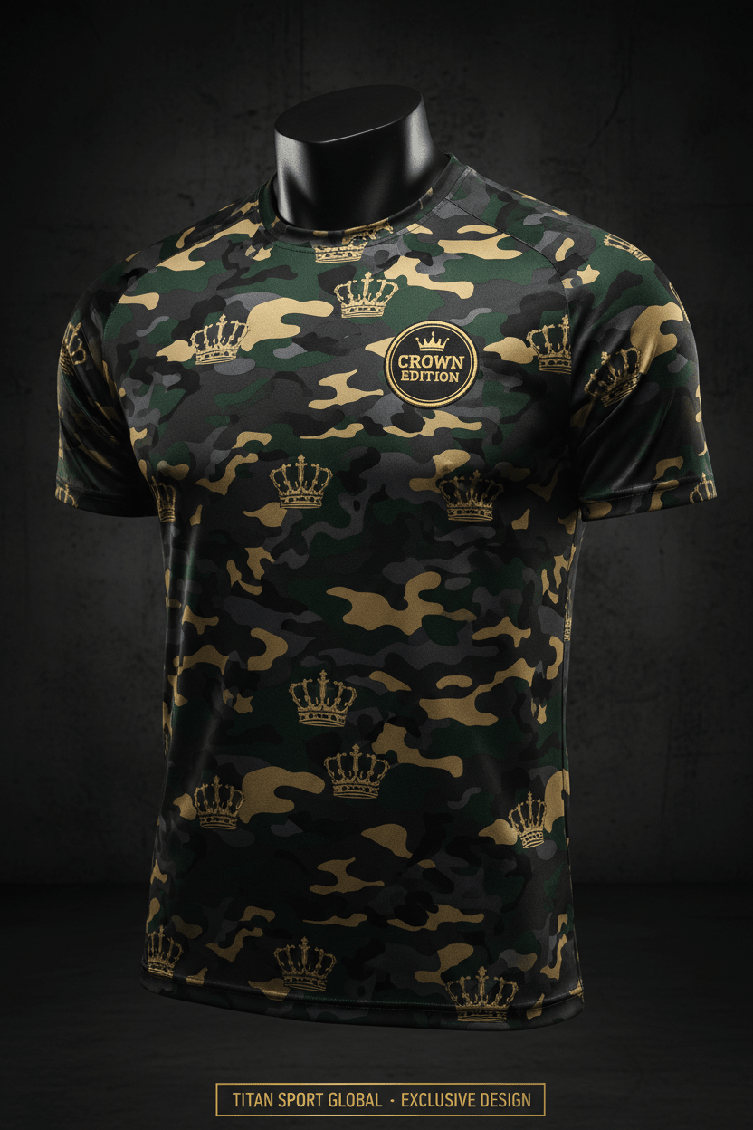 TITAN Men's Crown Camo Training Tee Royal Ops Edition