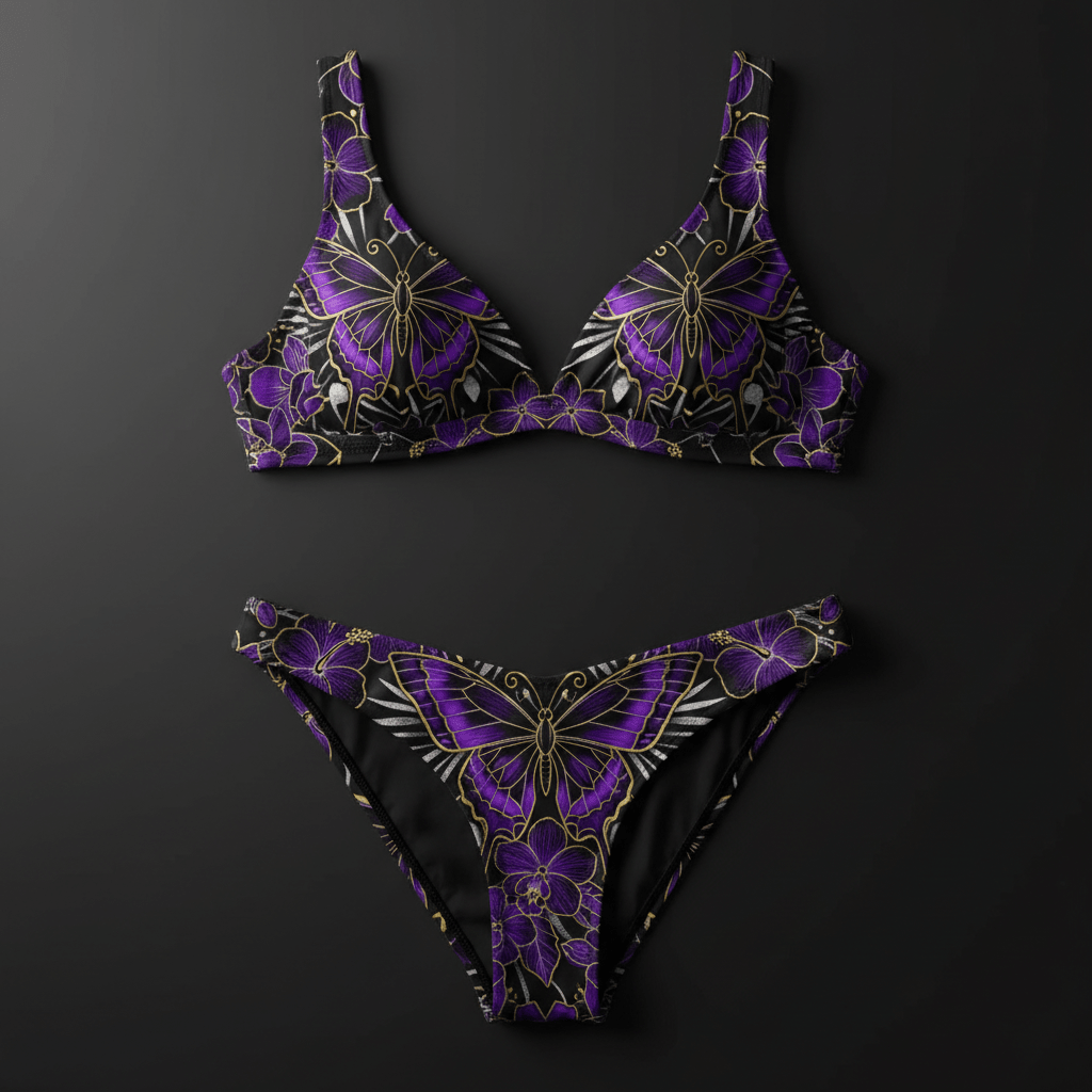 TITAN Women's Bikini Set Butterfly Queen Crown Edition