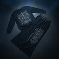 TITAN Women's Crown Edition Lounge Set Sapphire Blue Gold