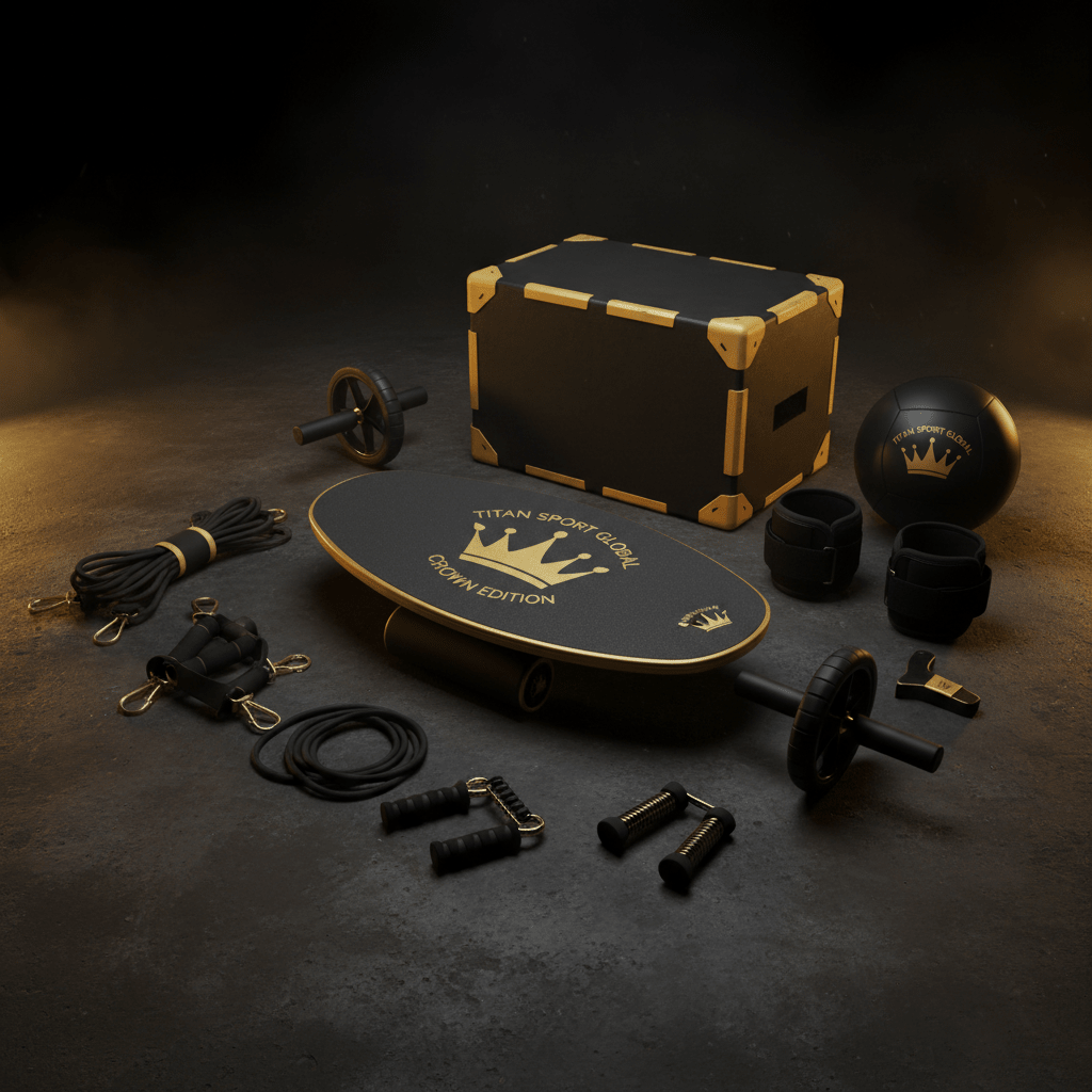 TITAN All-In-One Skateboarder's Strength & Balance Home Gym Kit Crown Edition