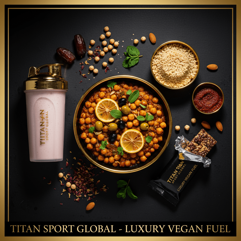 TITAN Crown Moroccan Chickpea Tagine vegan high-protein weekly monthly meal plan bundle
