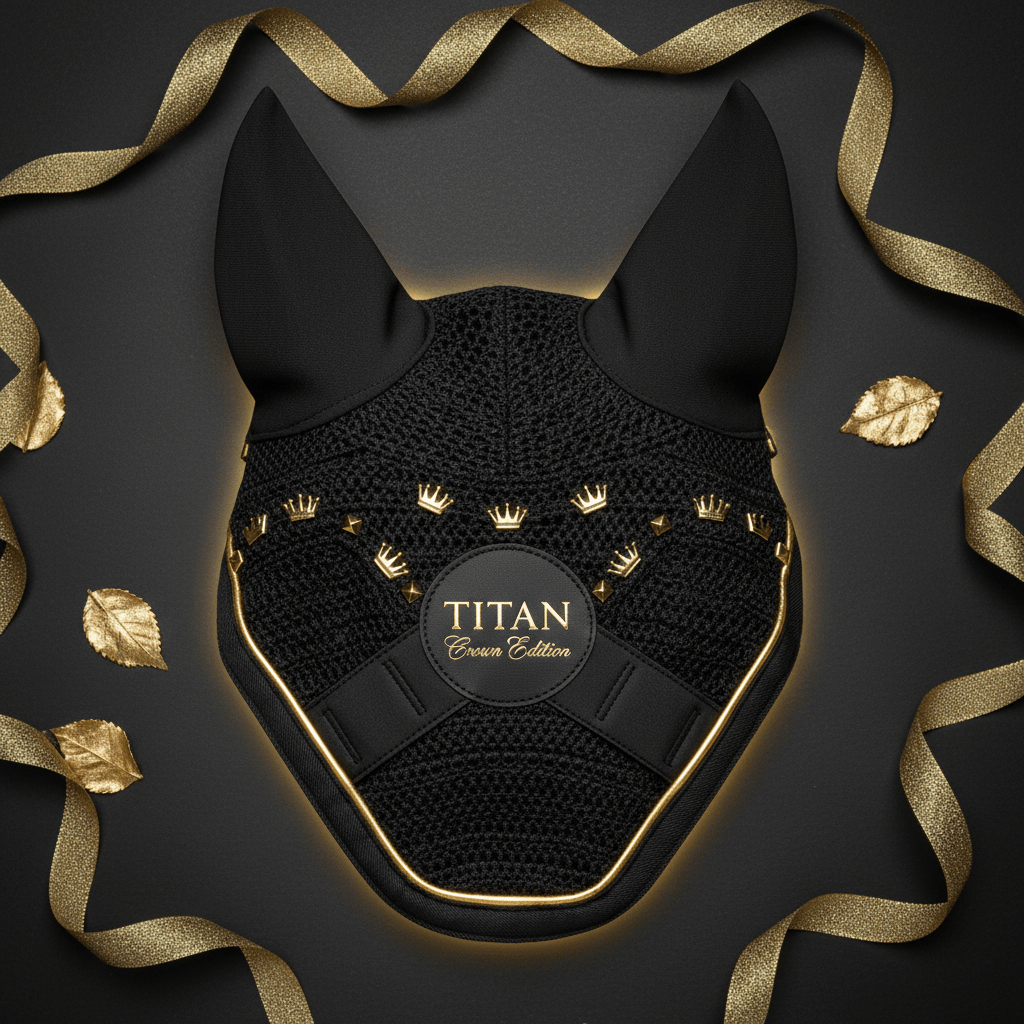 TITAN Crown Edition Equestrian Horse Fly Mask