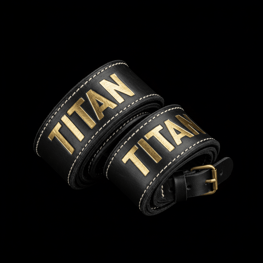 TITAN Hand Wraps - 1940 Champion premium black cotton with gold TITAN branding