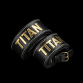 TITAN Hand Wraps - 1940 Champion premium black cotton with gold TITAN branding