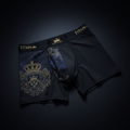 TITAN Men's Boxer Briefs Crown Edition Navy Blue Gold