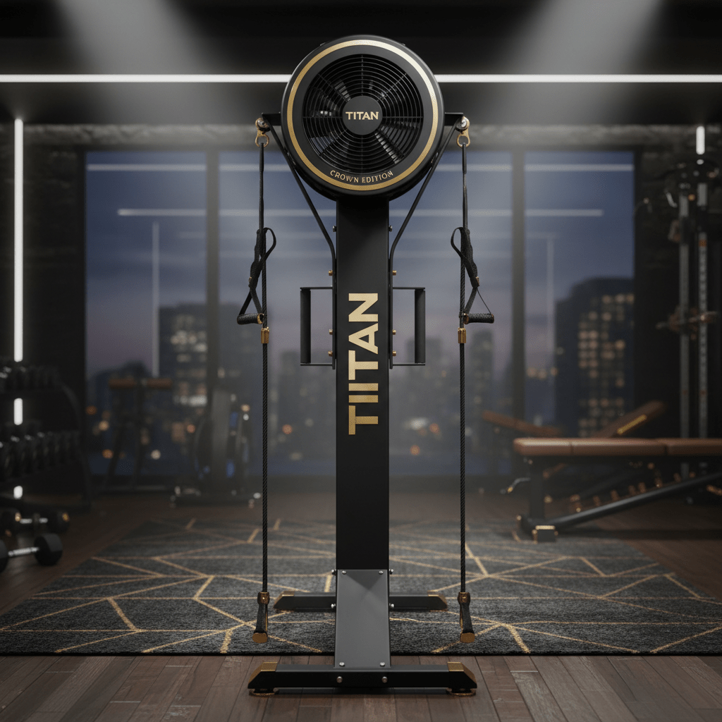 TITAN Crown Edition Ski Erg Machine matte black gold