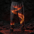 TITAN Men's Athletic Joggers — Lava Flow molten crimson and gold design