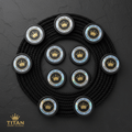 TITAN Crown Edition Cricket Boundary Rope Markers Set Matte Black Gold