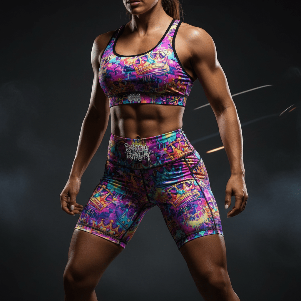 TITAN Women's Training Shorts — Rainbow Crown
