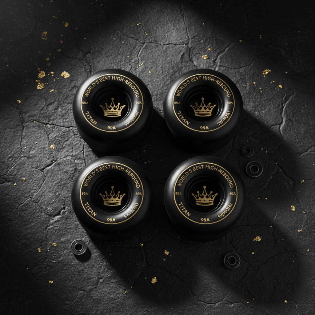 TITAN Crown Edition World's Best High-Rebound Skateboard Wheels