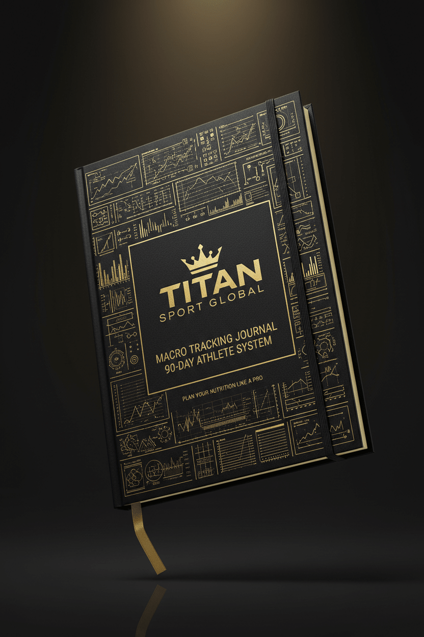 TITAN Macro Tracking Journal — Premium Black & Gold Geometric Design