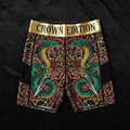 TITAN Crown Edition Tattoo Art Mesh Panel Bike Shorts Women's Athletic Bottoms
