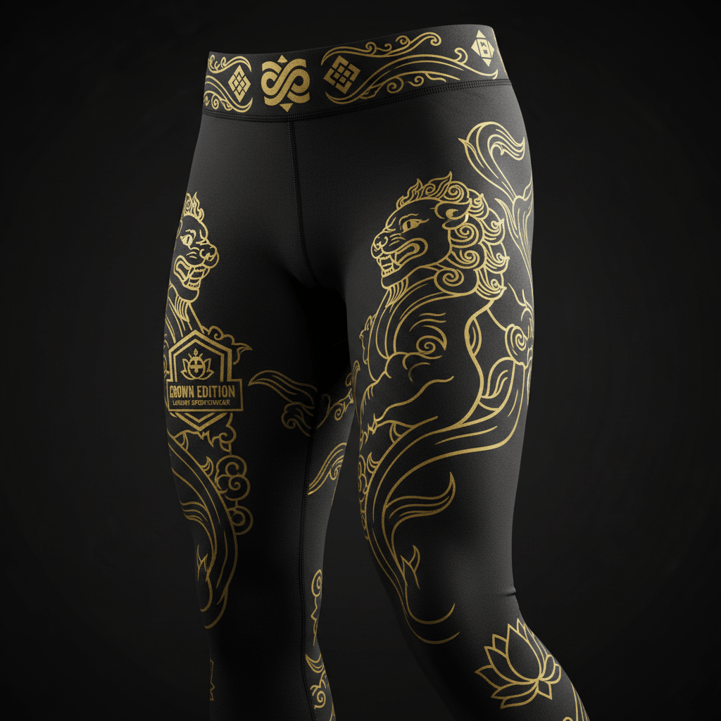 TITAN Tibetan Snow Lion Compression Tights — Dharma Edition