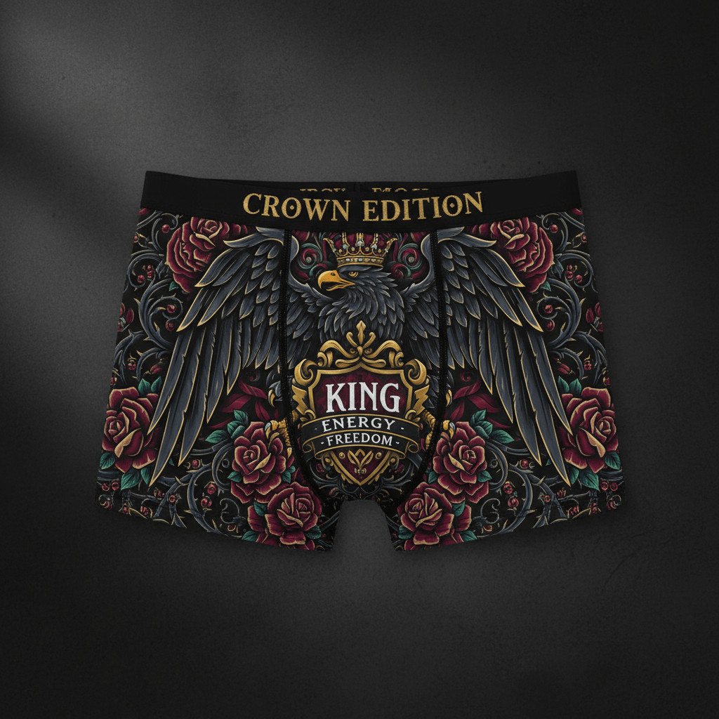 TITAN Men's Boxer Briefs Eagle King Crown Edition