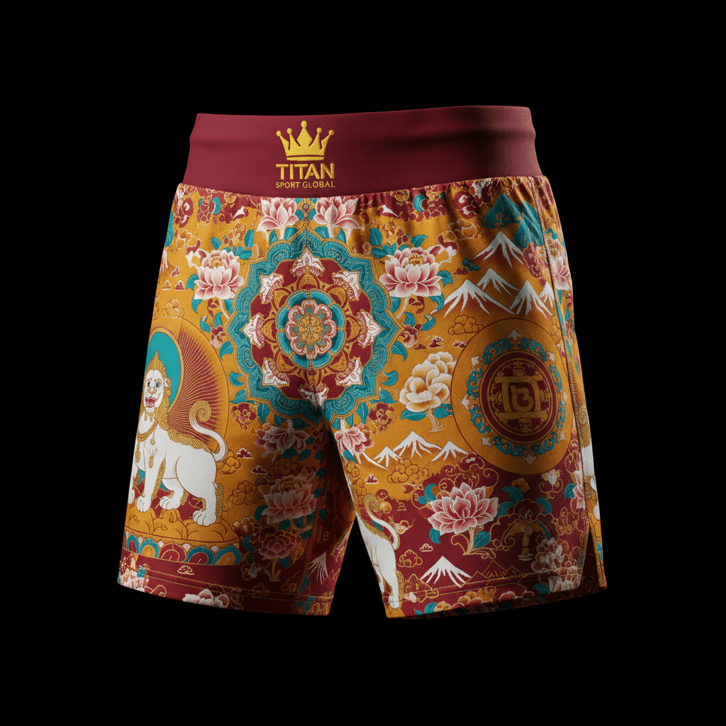 TITAN Tibetan Thangka Training Shorts Crown Edition