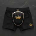 TITAN Crown Edition Rugby Groin Guard Matte Black Gold