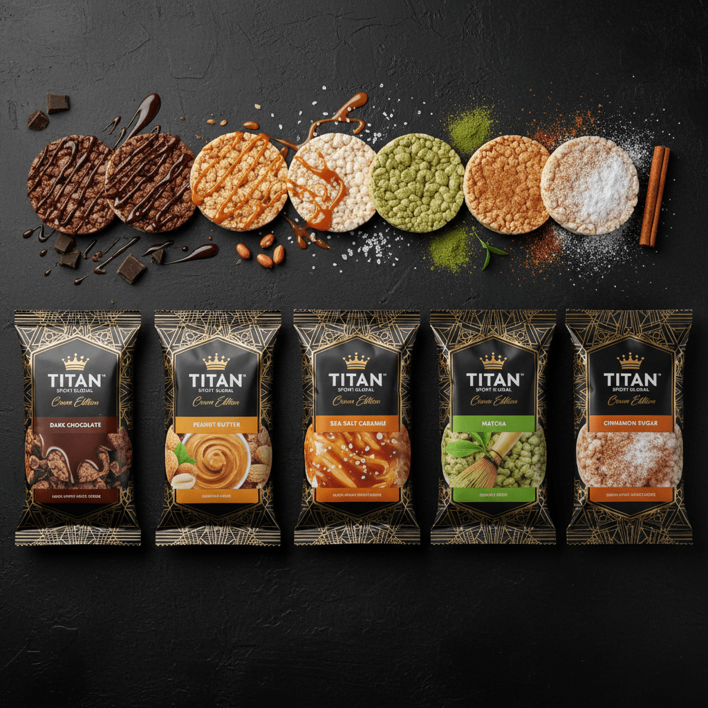 TITAN High-Protein Crown Rice Cake — 5 Flavors