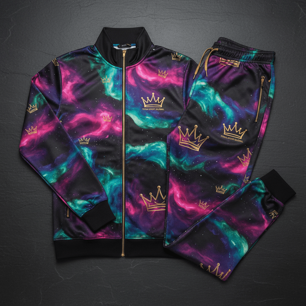TITAN Men's Aurora Crown Tracksuit matching set flat lay
