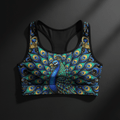 TITAN Crown Edition Women's Sports Bra — Peacock Queen Tattoo Art
