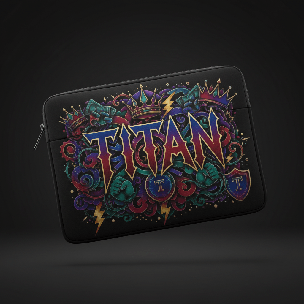 TITAN Laptop Sleeve — Crown Edition bold graphic protective carry case